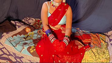 Desi Couple in Red Saree Shares Intimate Private Moments Video