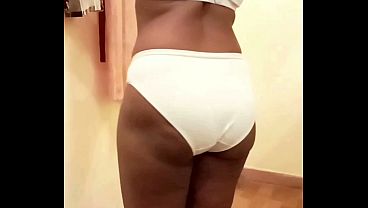 Indian Wife Renu Shows Panties and Dresses Saree for Roommate Video