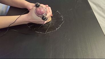 Close Up Cock Massage with Vibrator and Ejaculation Video